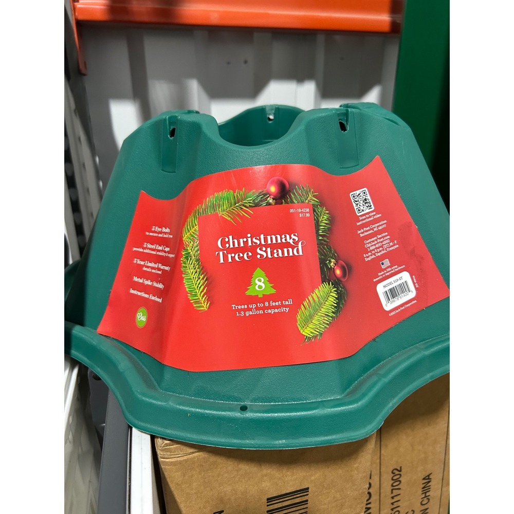 Jack-Post Oasis Christmas Tree Stand Green Plastic for 8ft Trees Model 519-ST